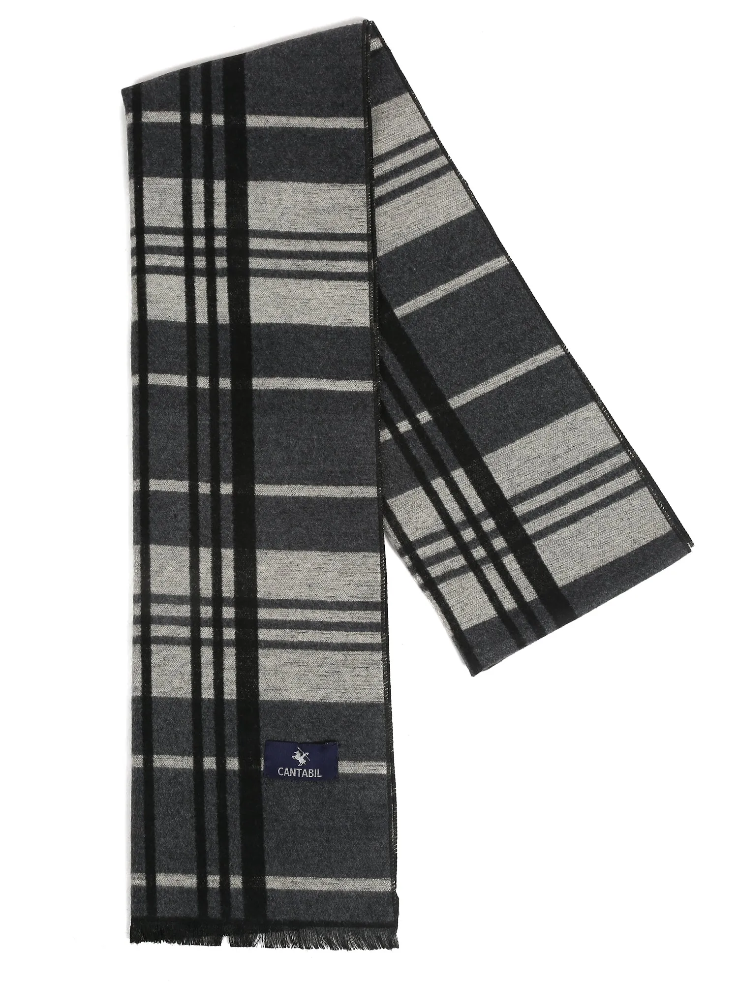 Men's Grey Fashion Medium Check Muffler