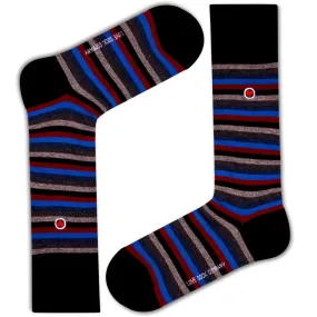 Men's Luxury Dress Socks With Stripes - Love Stripes (M)