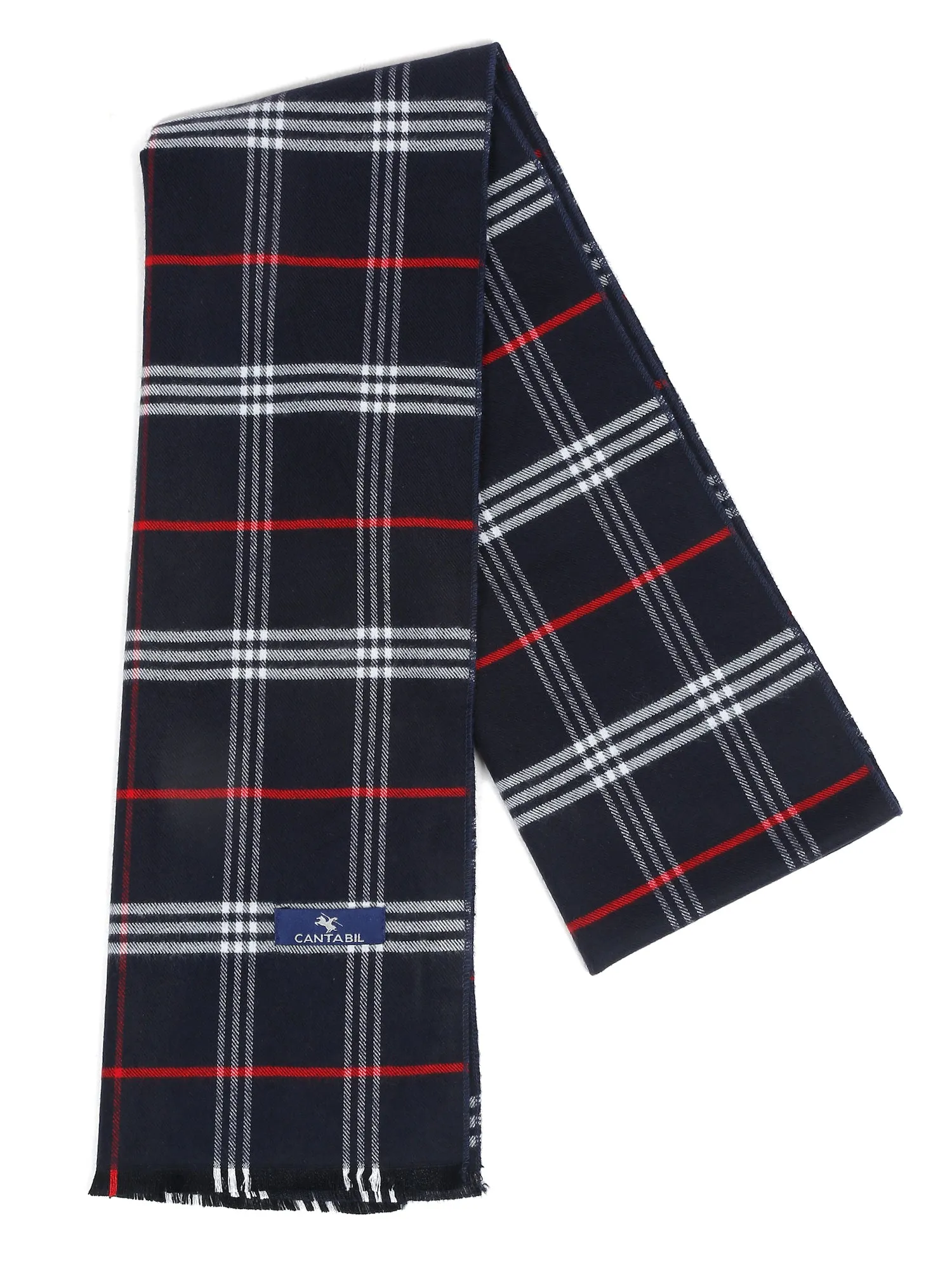 Men's Navy Blue Fashion Medium Check Muffler