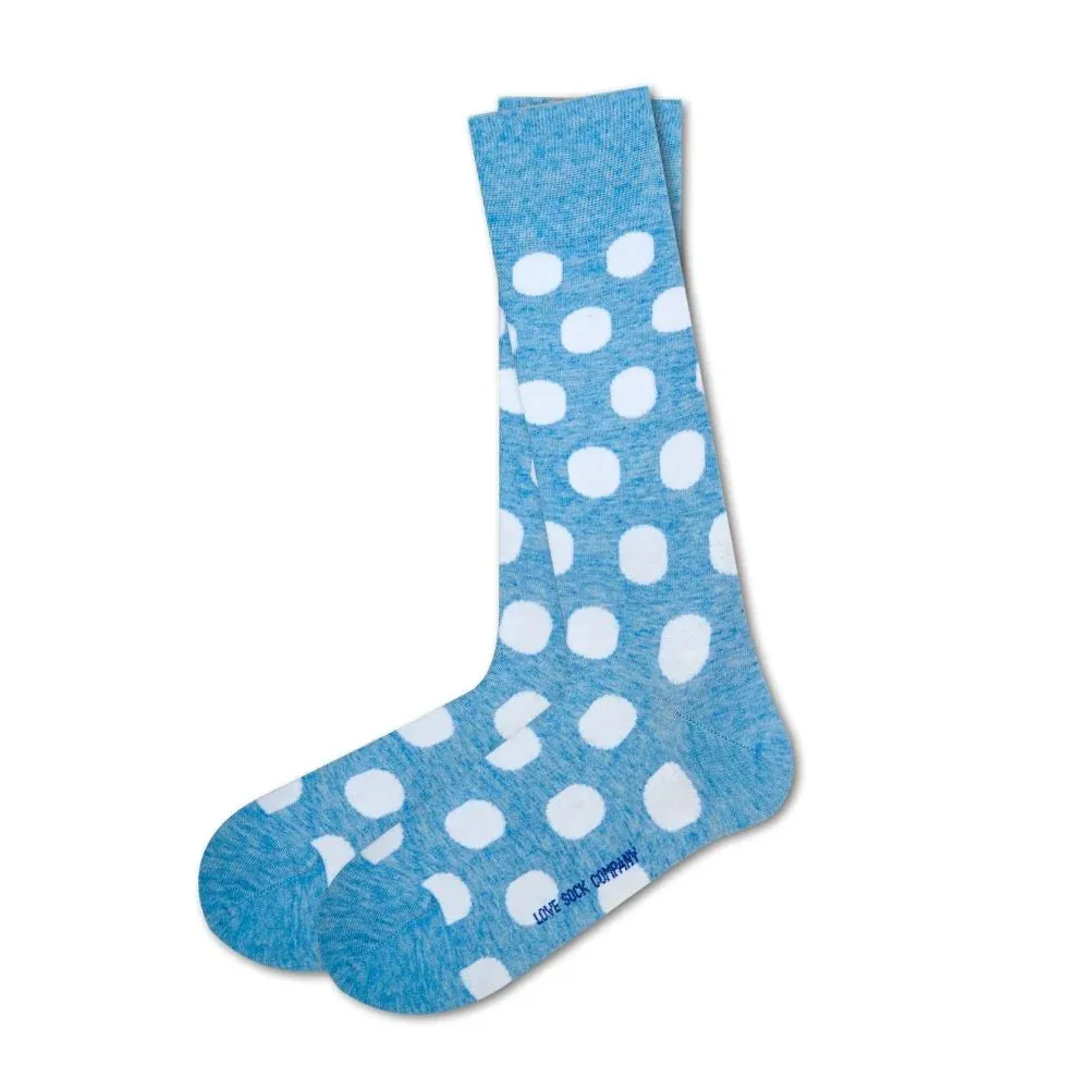 Men's Polka Dot Dress Socks - Big Polka (M)