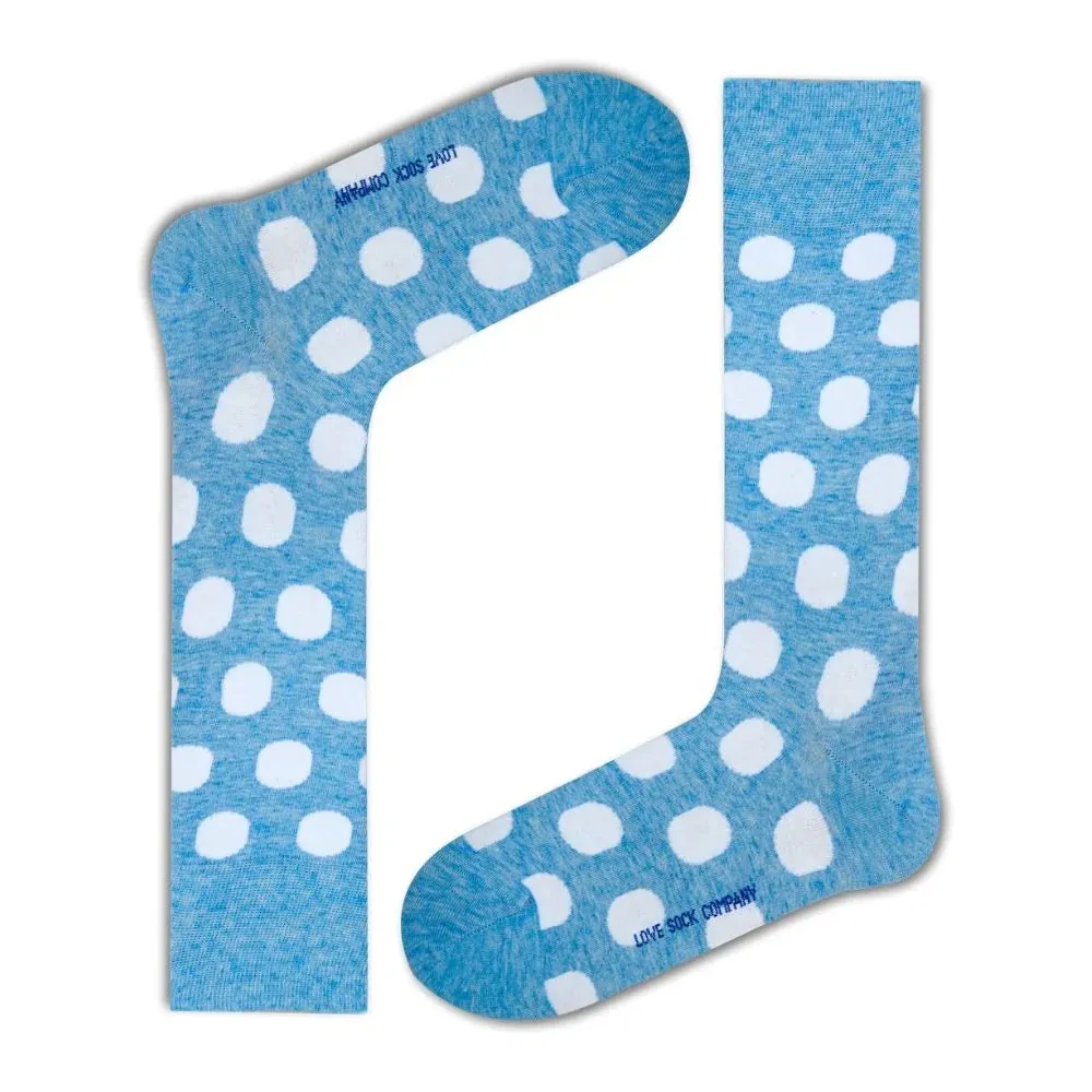 Men's Polka Dot Dress Socks - Big Polka (M)