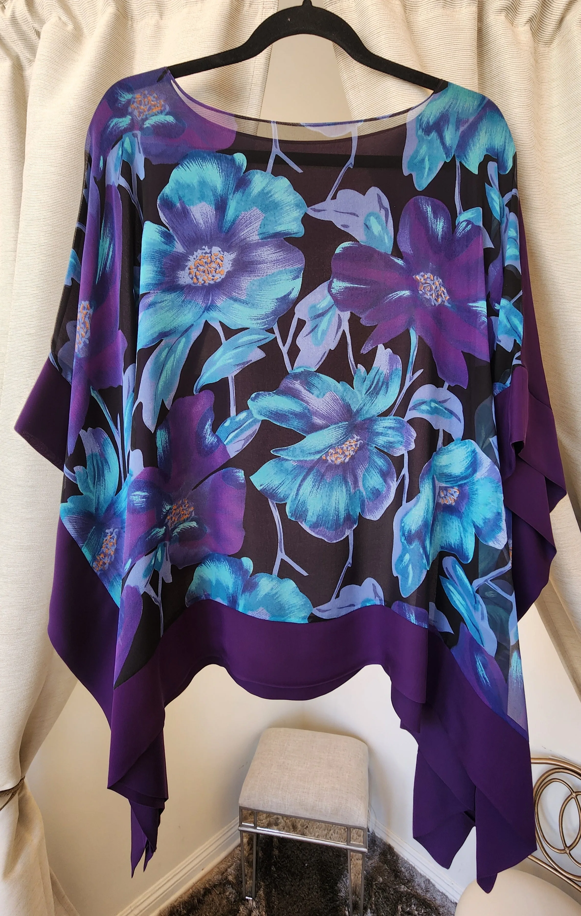 Mia Wear Ella Print Silk Blouse