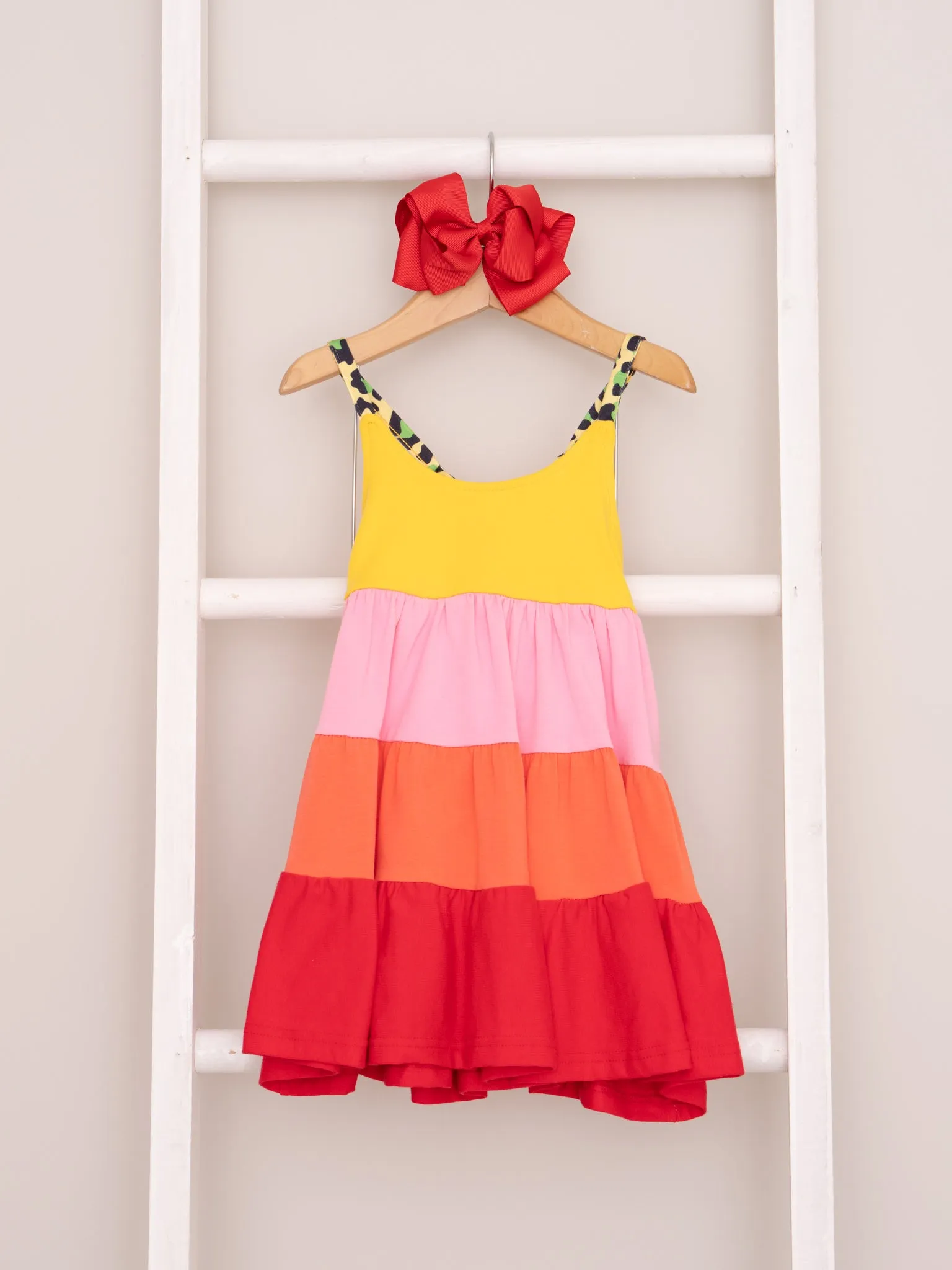 Mom & Me Tiered Color Block Dress