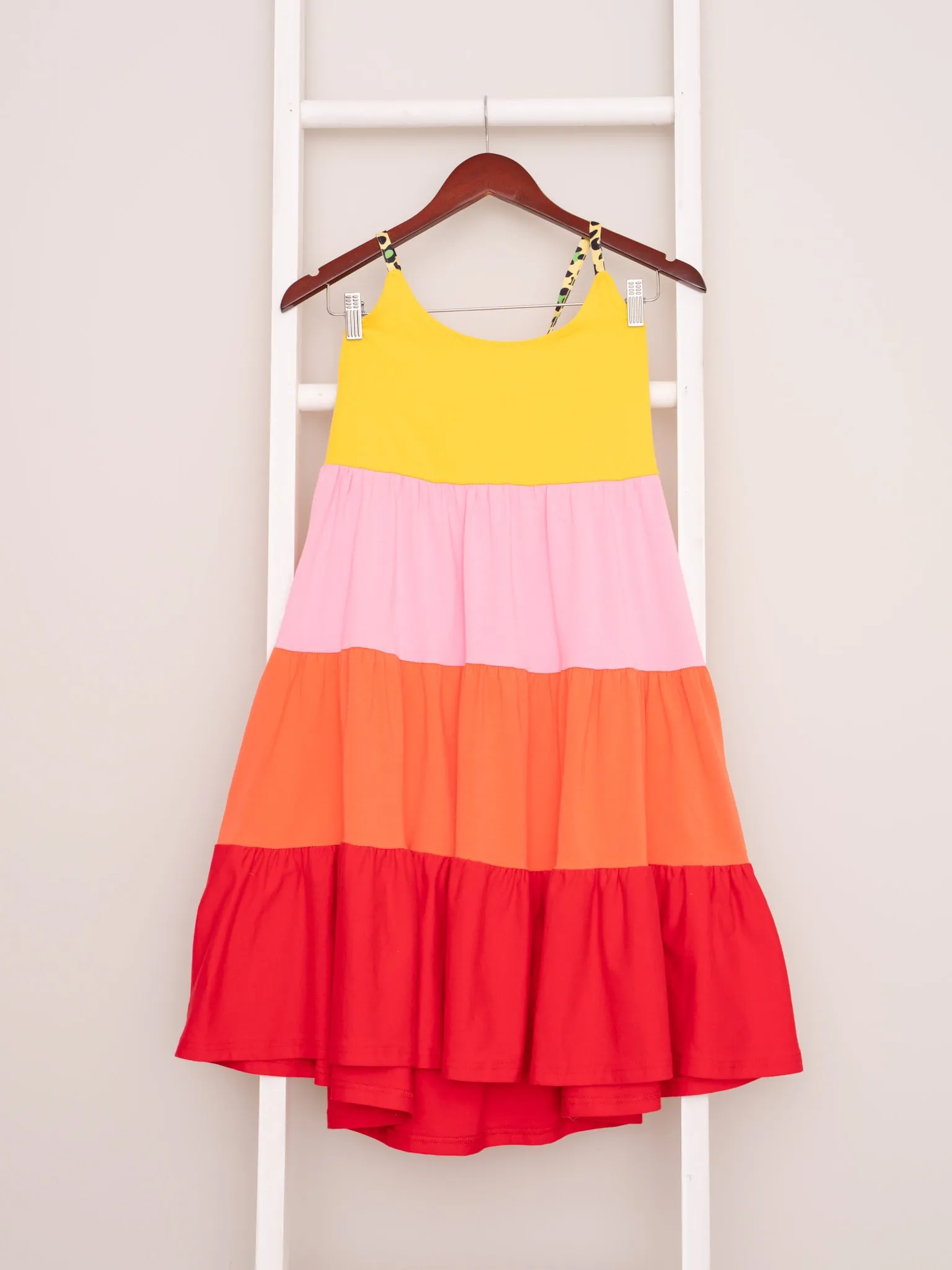 Mom & Me Tiered Color Block Dress