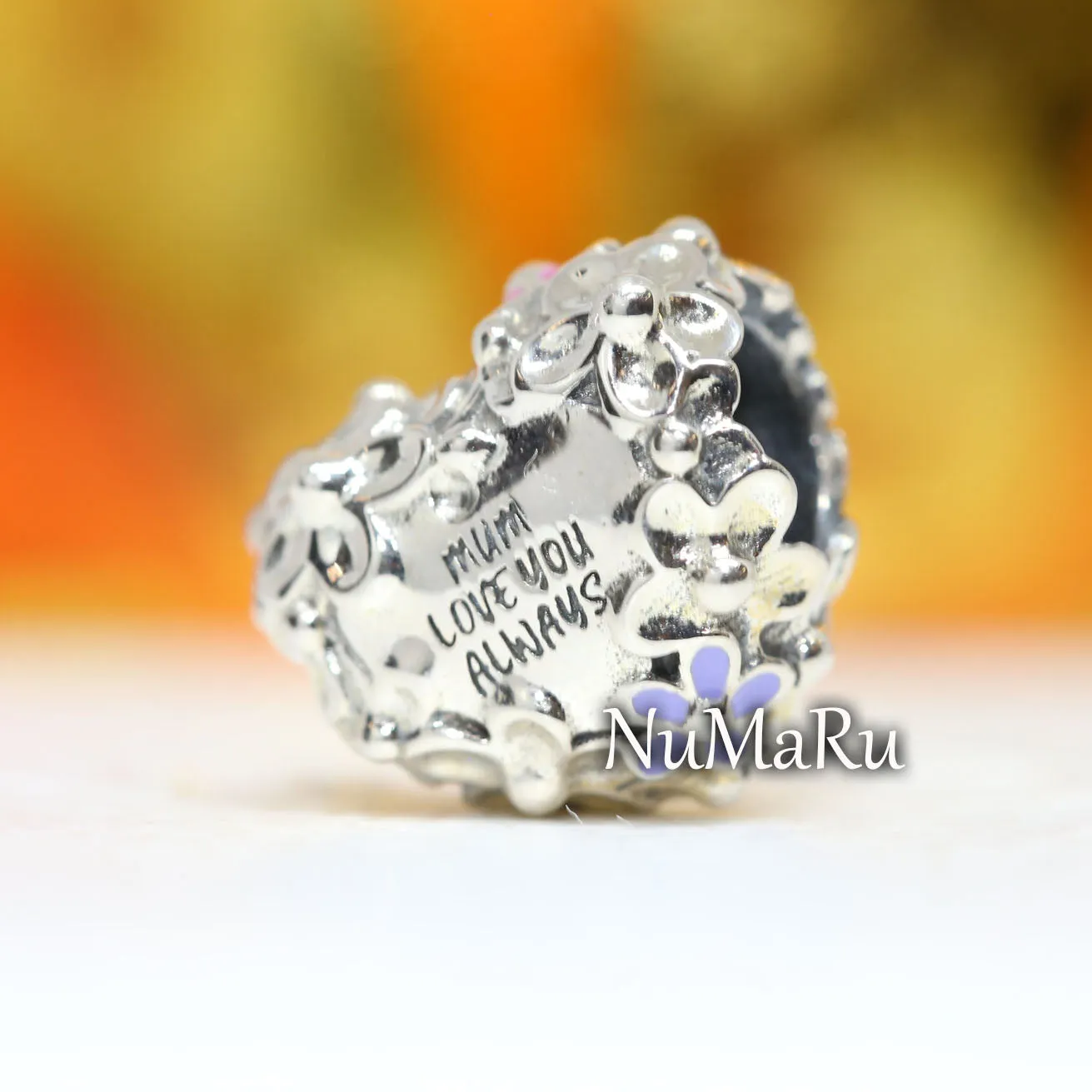 Mom Daisy Heart Charm 791155C01