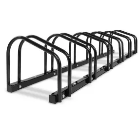 Portable Bike 6 Parking Rack Bicycle Instant Storage Stand - Black