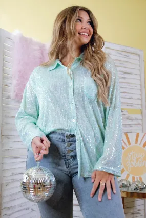 RESTOCK: When You See Me Button Down-Mint