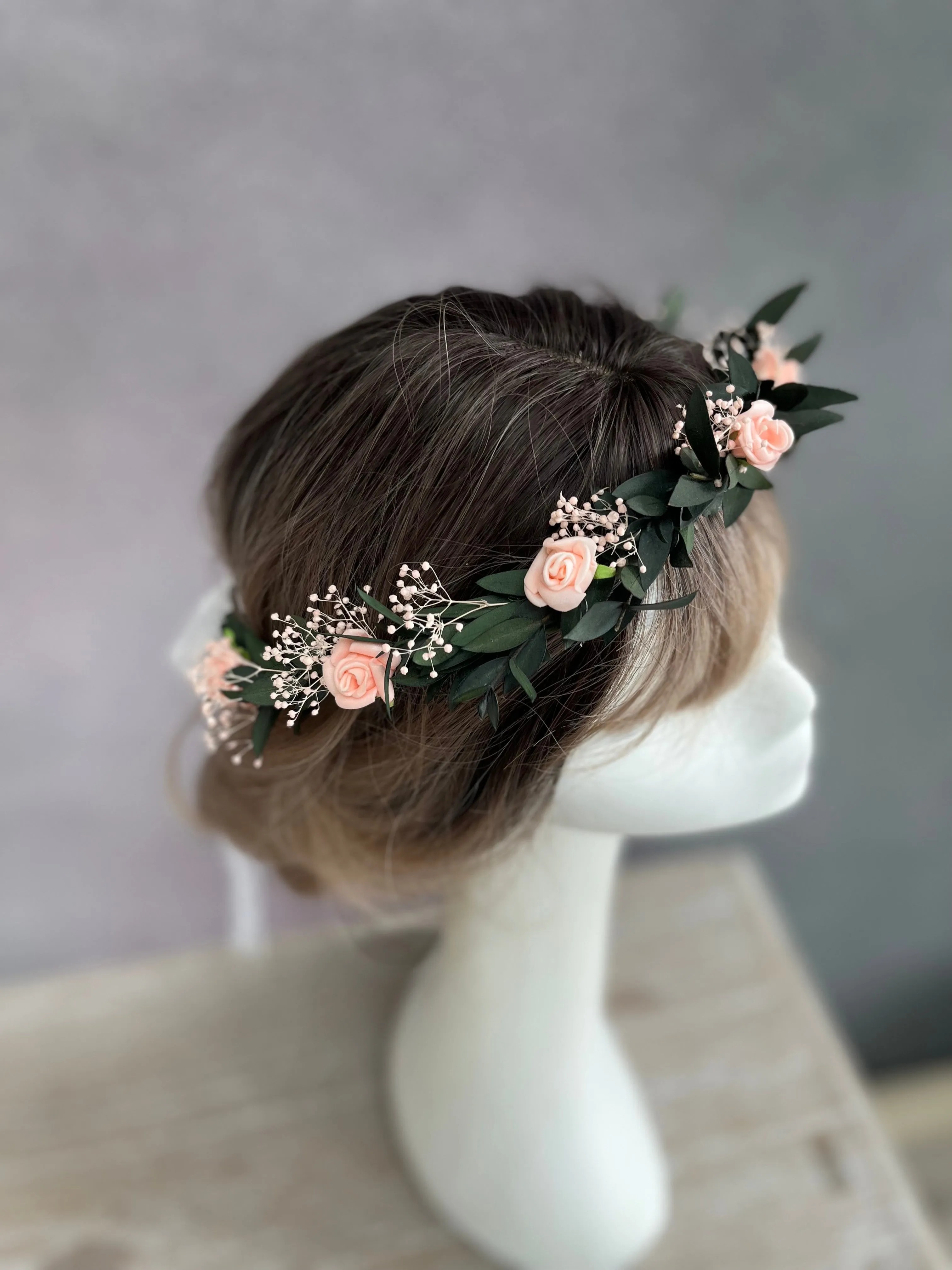 Romantic blush flower crown