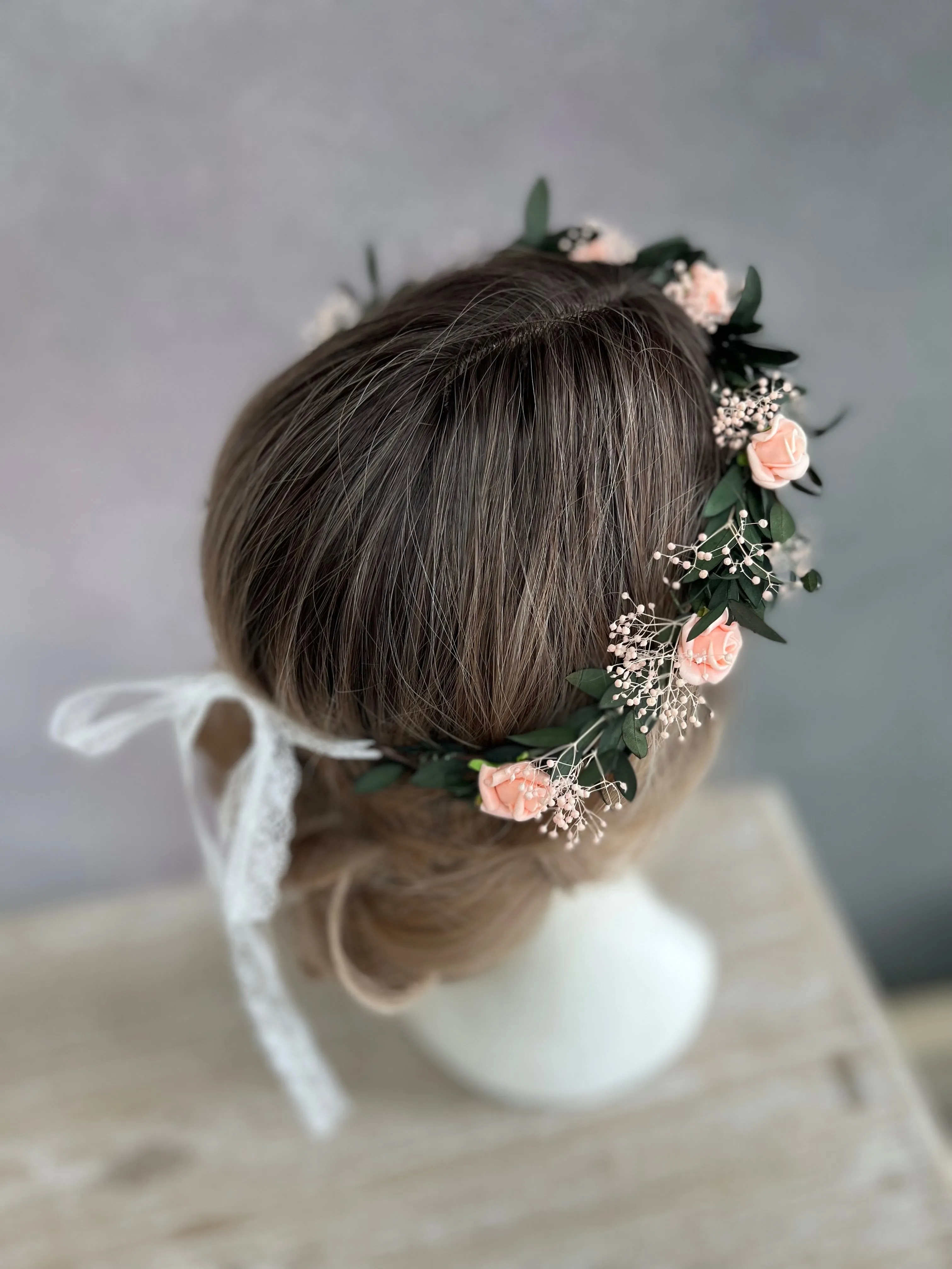 Romantic blush flower crown