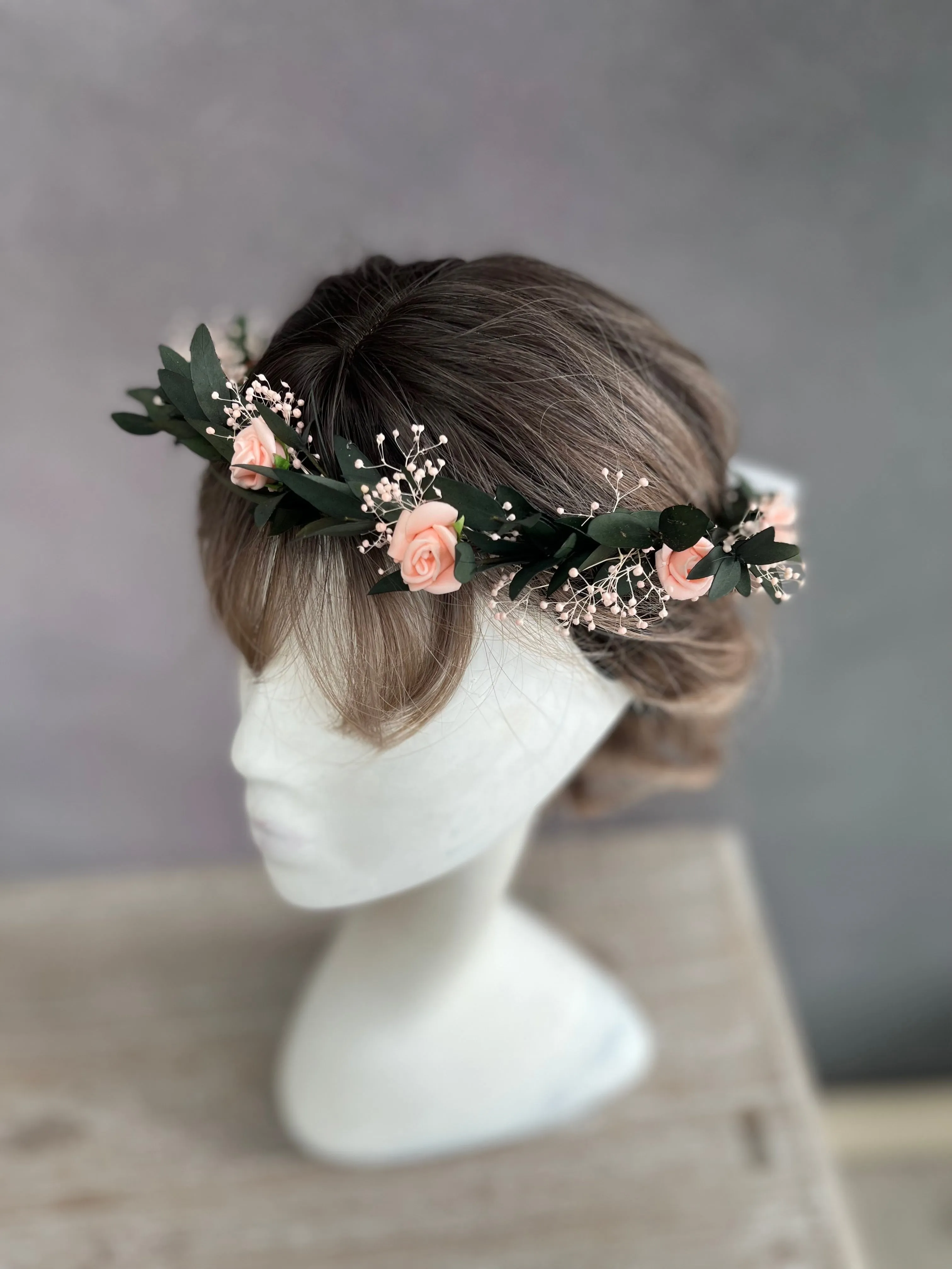 Romantic blush flower crown