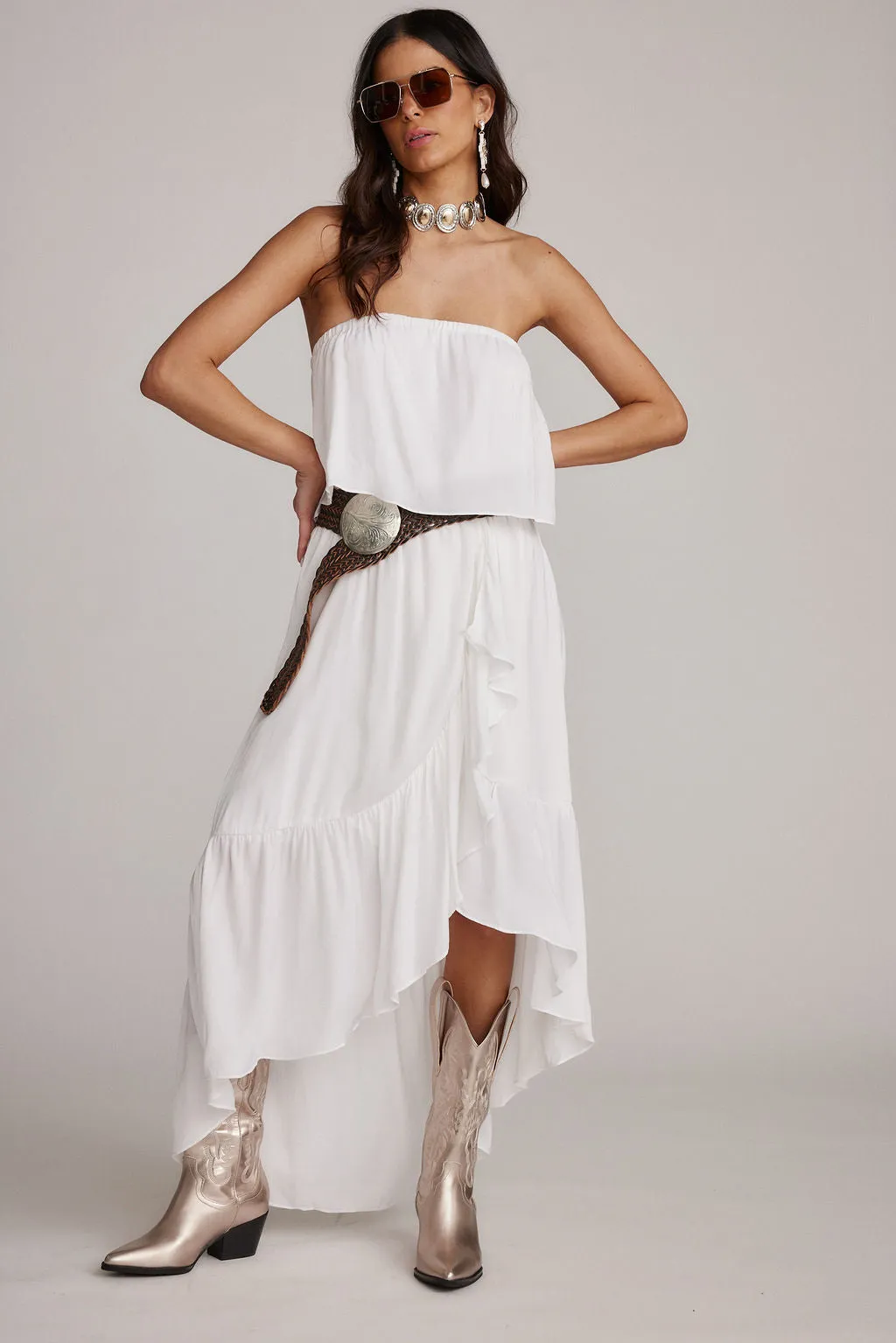 Rosie White Strapless Dress