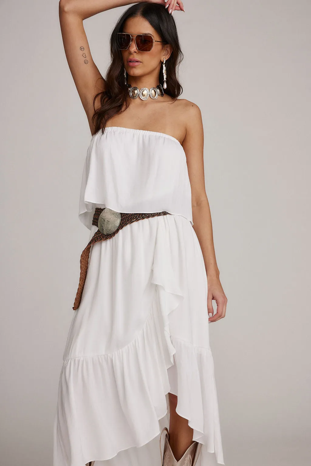 Rosie White Strapless Dress