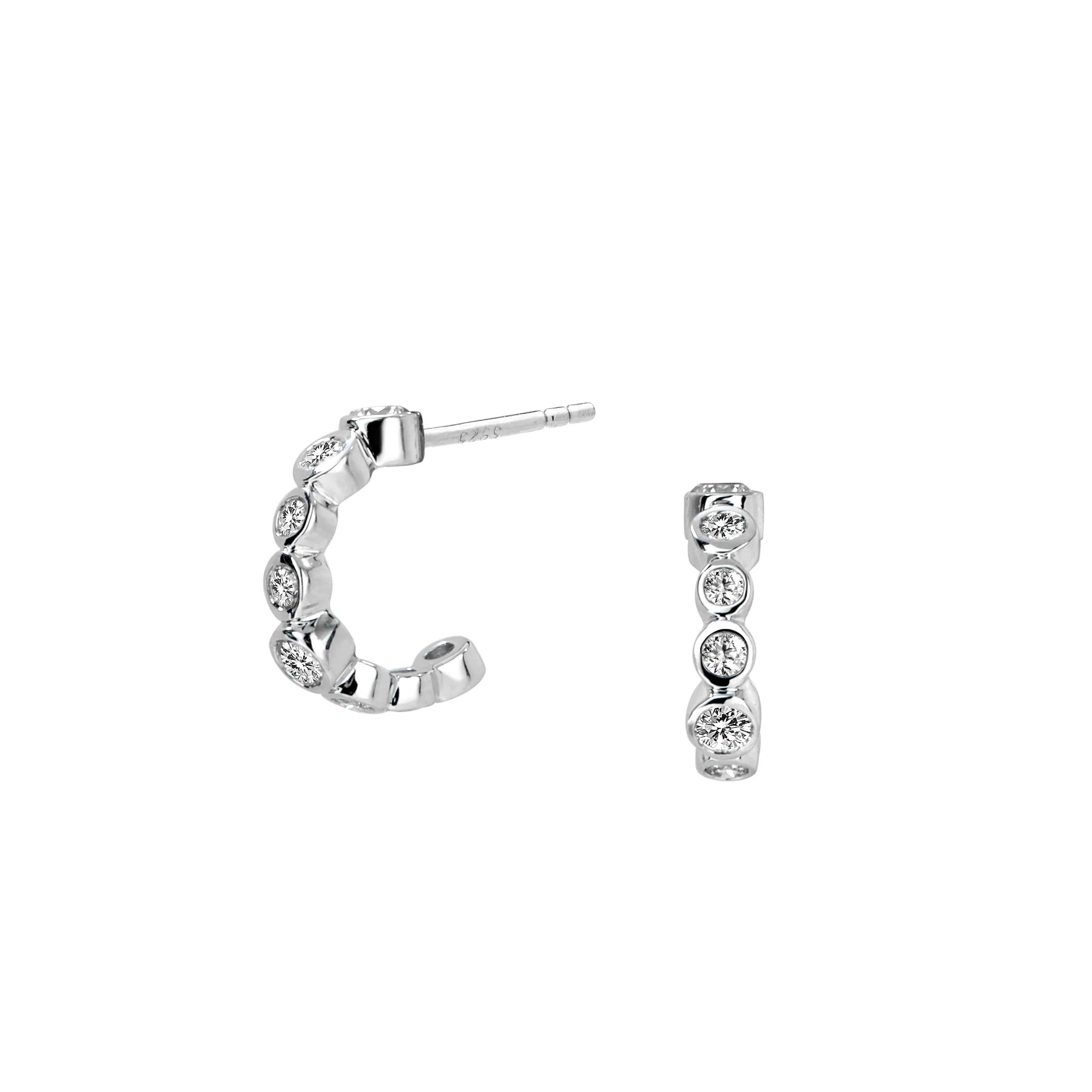 Small Diamond Hoops