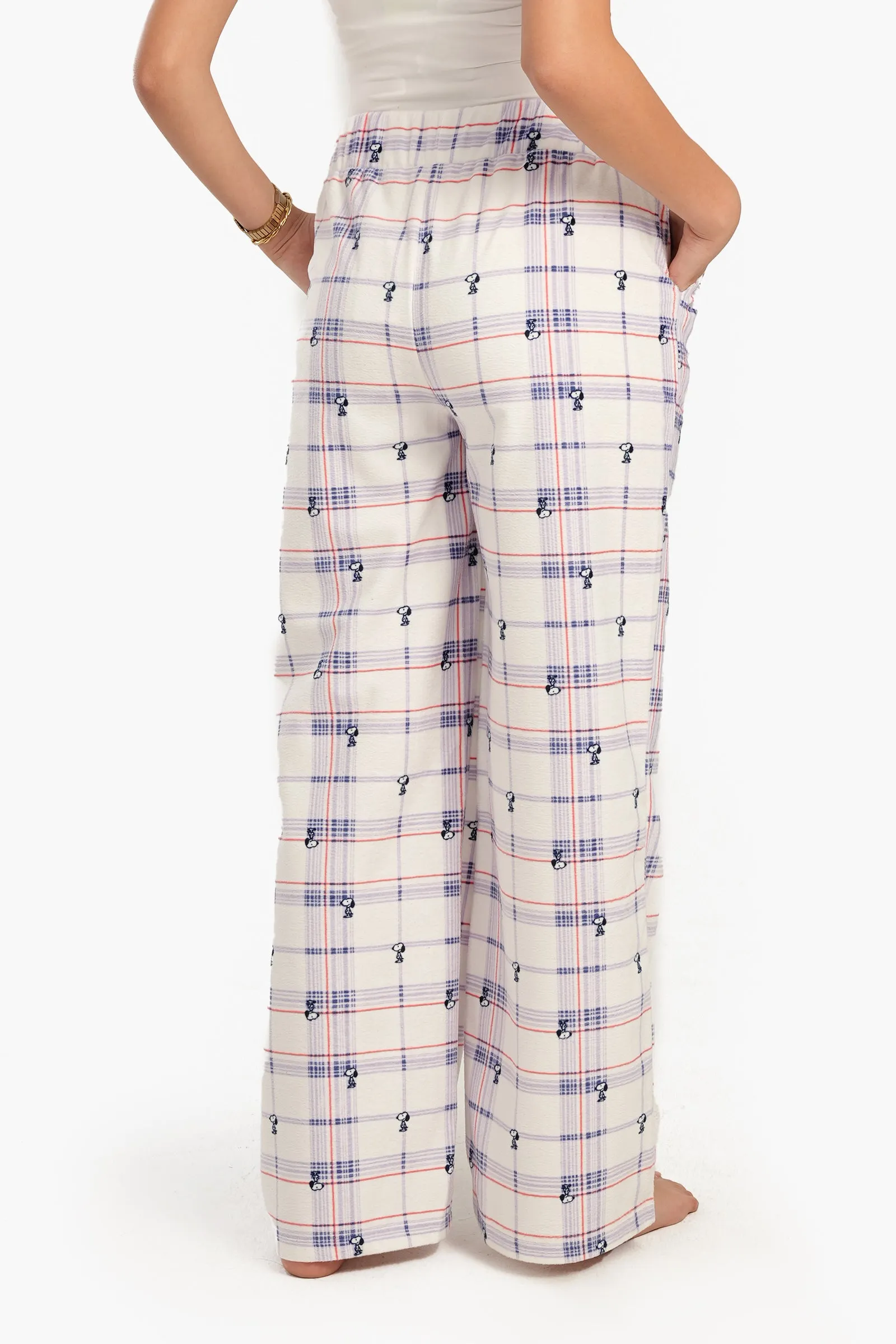 Snoopy Checkered Pyjama Pants