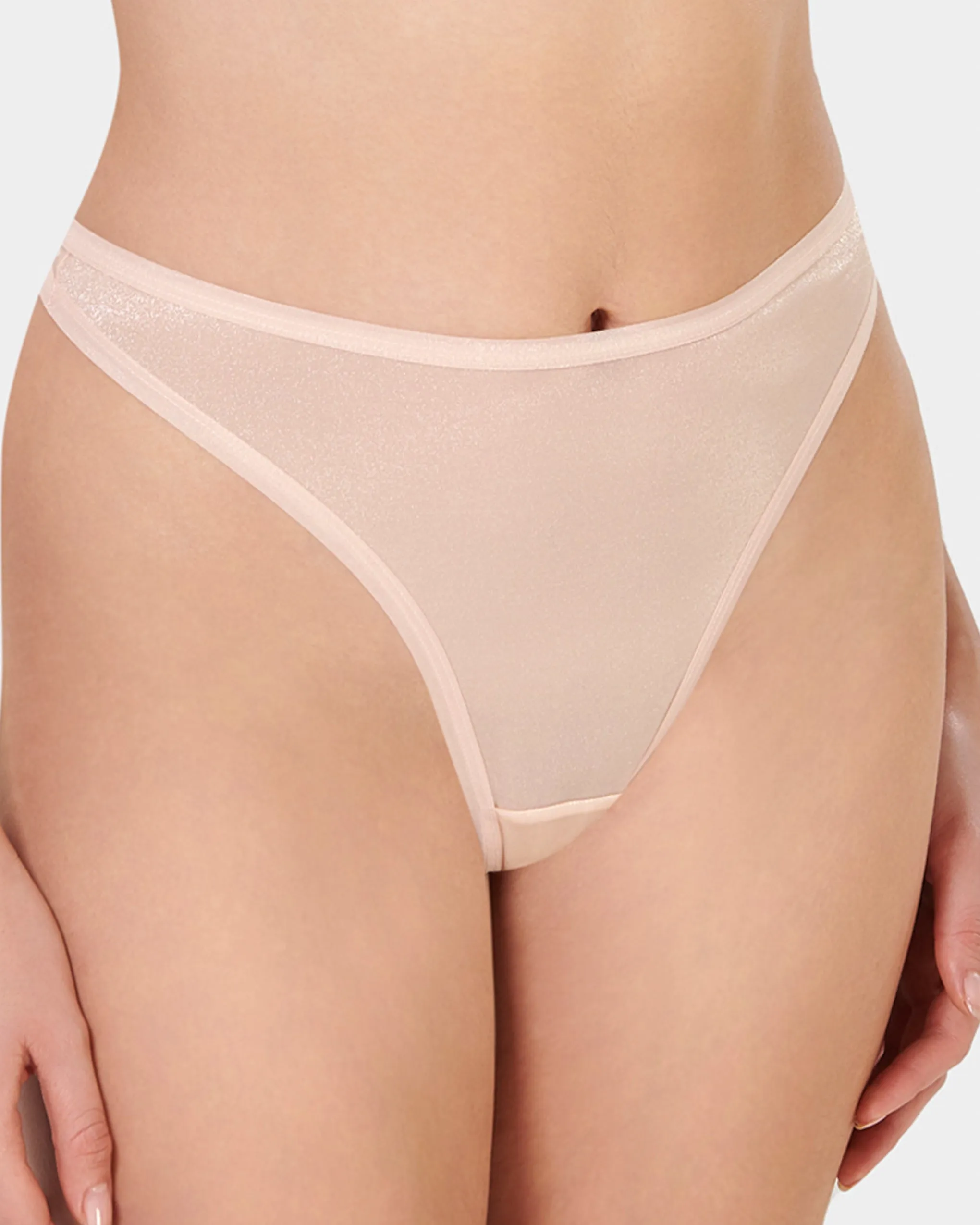 String Taille Haute Thena Eco Caramel Givré