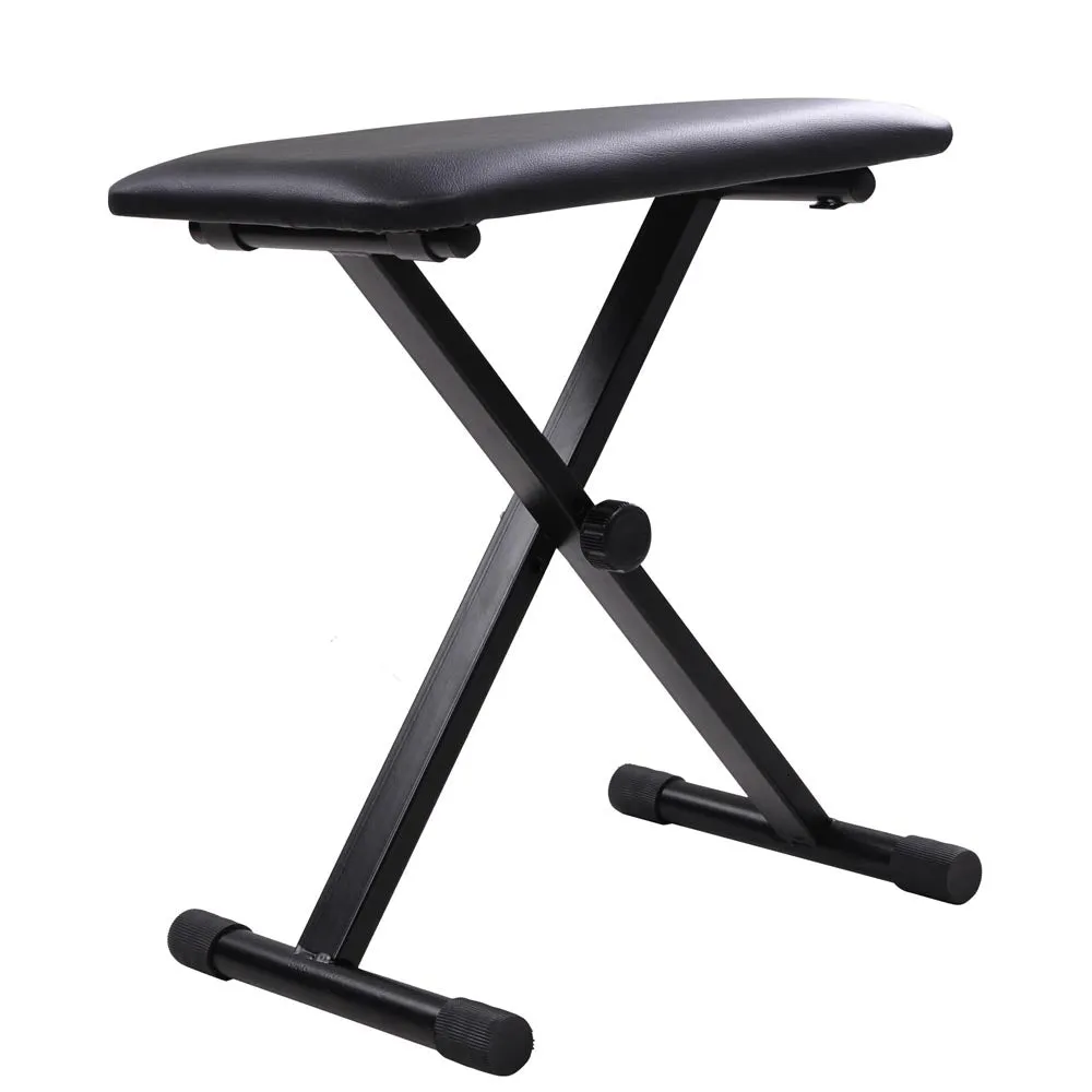 TheLAShop Folding Keyboard Bench Padded Piano Stool Adjustable Height