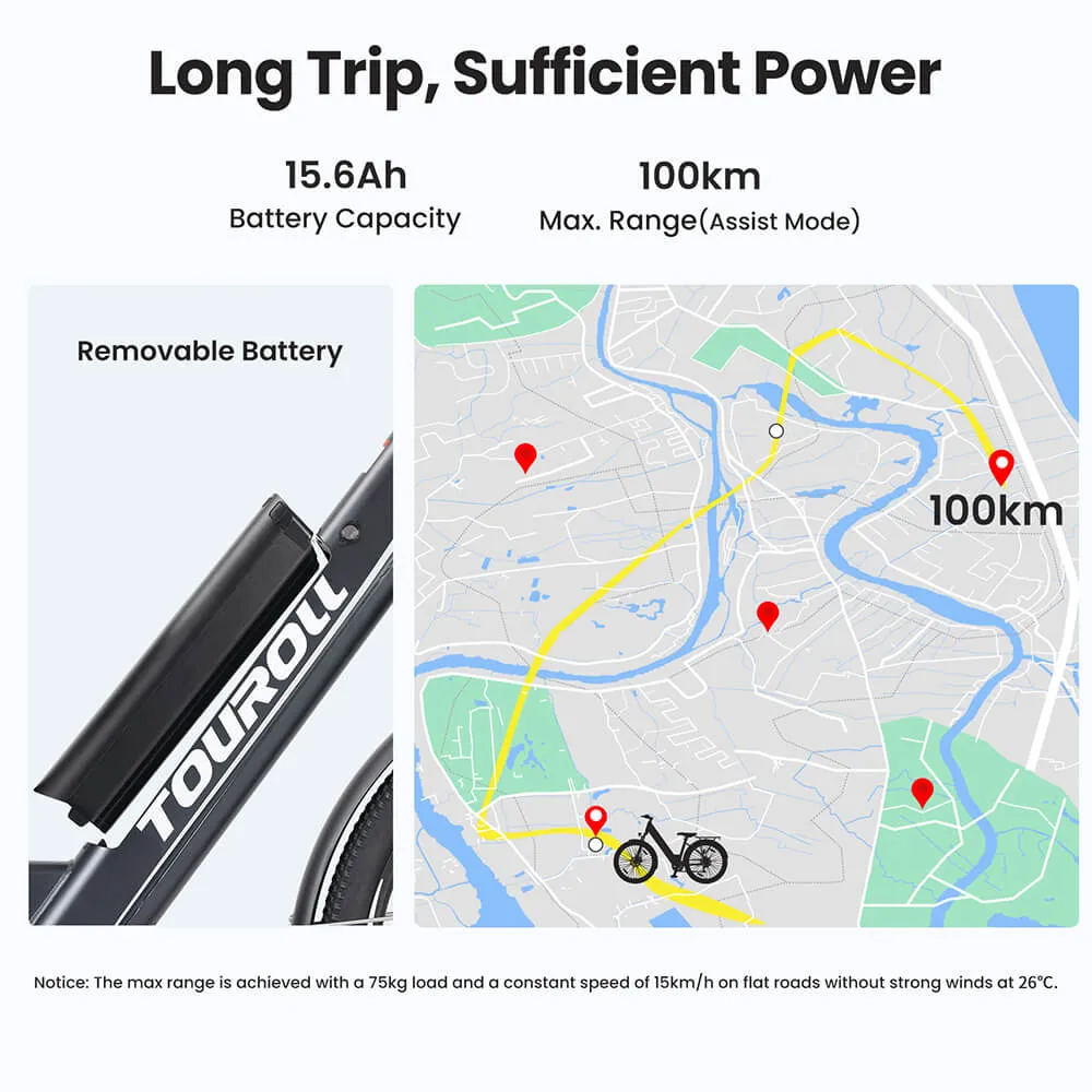 Touroll J1 ST Electric Trekking Bike 27.5 250W Motor 36V 15.6Ah Battery