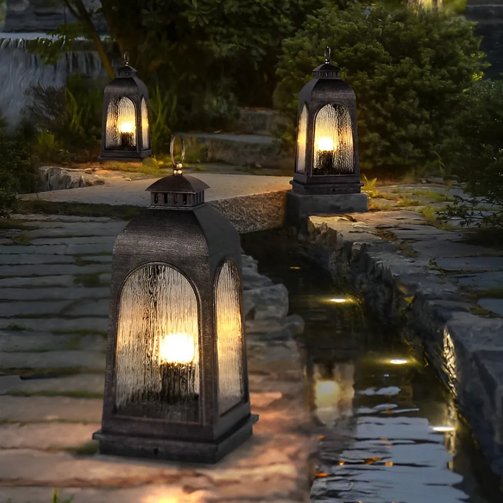 Waterproof Metal Portable Retro European-style Outdoor Floor Lamp Lawn Lights