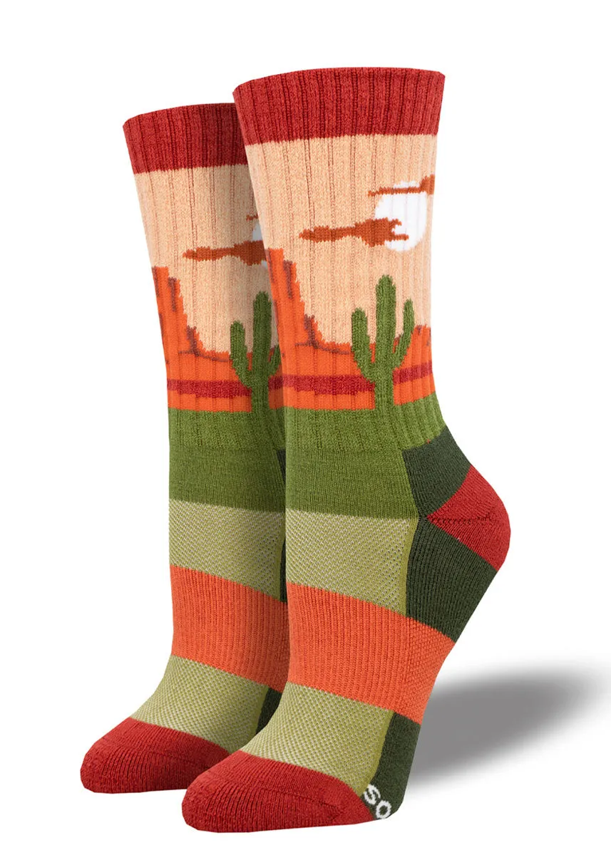 Women's Desert Plains Cushioned Wool Hiking Socks